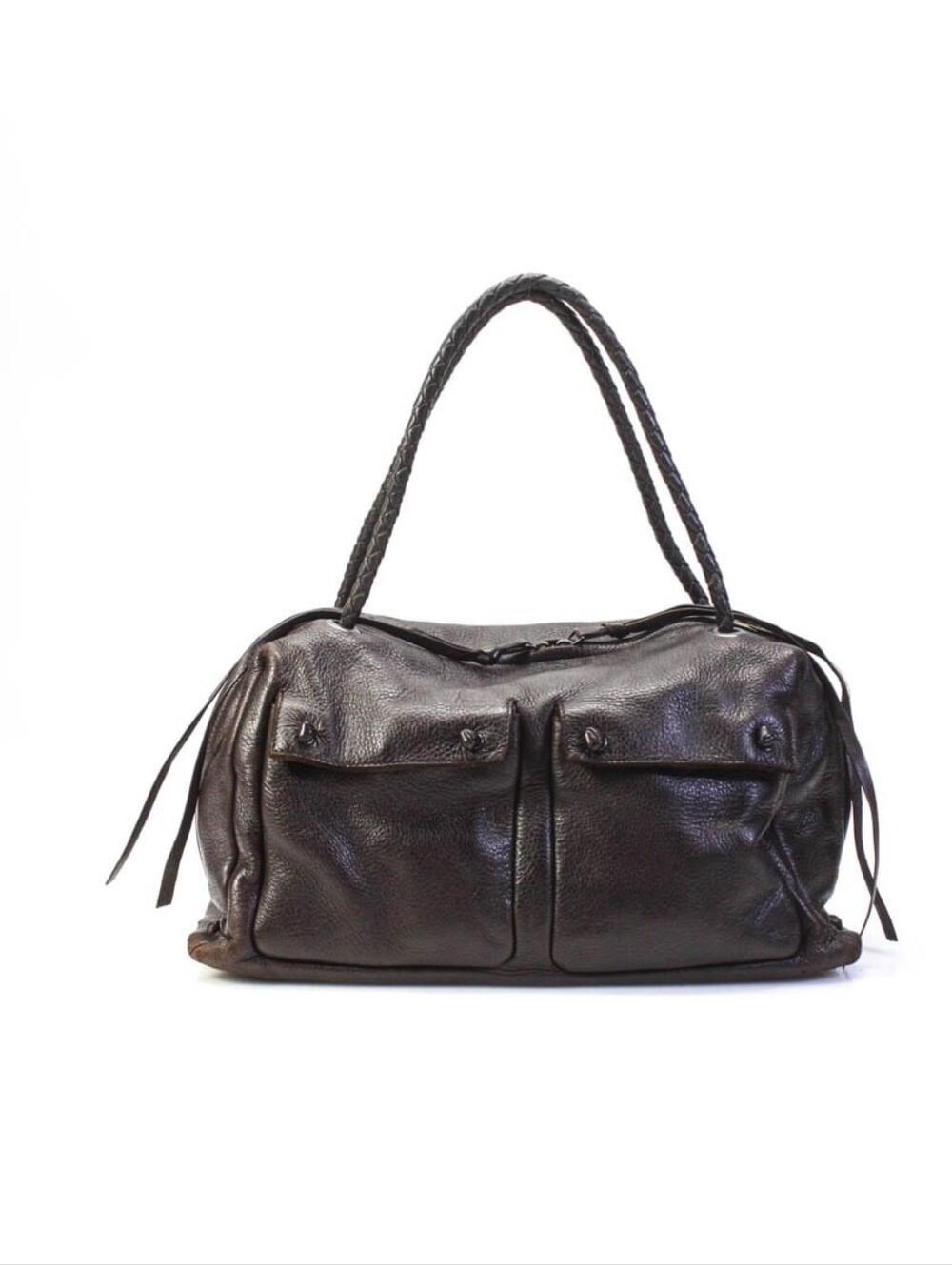 Authentic Bottega Veneta Leather Fringe Bag